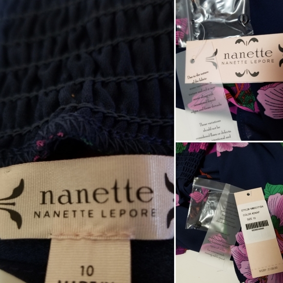 🆕️⬇️Nanette Lepore Floral Smocked High/Low Dress - Picture 7 of 8